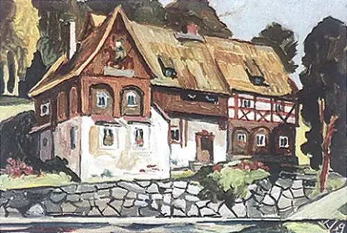„Dom Jeźdźca” (niem. Reiterhaus) według obrazu Karola Voigta